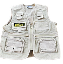 Junior Ranger Vest Khaki Mesh Youth Large L Kids National Park Explorer Cargo