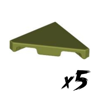 5x LEGO 35787   2x2 Fliese Dreieck   tile modified   olivgrün   olive green