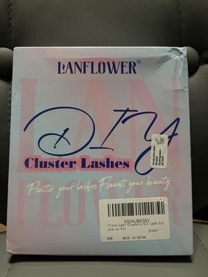 Flora -Natural eyelash extension kit, cluster of wavy, curled, individual lashes