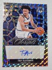 Trey Alexander 2024-25 Mosaic Rookie Scripts Prizm Auto #RS-ALX Nuggets RC