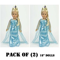 Pack Of (2) 18 Doll Ice Princess Dress With Cape & Gold Tiara By Sophia's on sale Pack Of (2) 18 Doll Ice Princess Dress With Cape & Gold Tiara By Sophia's on sale