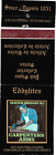 Carpenters Arms Pub Sign Collector Series Eddylites Vintage Matchbook Cover