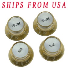 4pcs LP Guitar Reflector Knobs Gold/Silver Top Hat for Epiphone Les Paul SG