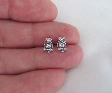 Sterling Silver 9mm owl with Hypo-Allergenic Post stud earrings.