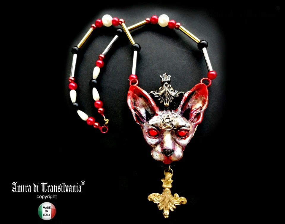 Diosa Egipcia Esfinge Gato Bastet Esfinge Deidad Antiguo Egipto Colgante Joyería Foto 3 de 4