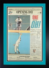 Florida Marlins Opening Day at Joe Robbie Stadium 4/6/93 Original Newspaper! P1