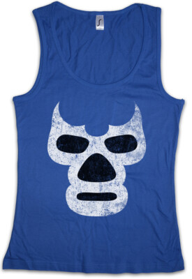 LUCHADOR BLUE DEMON Damen Tank Top Wrestling Wrestler Mexiko mexikanische Maske