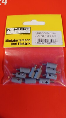 GOKarli 10 Stück Zwergstecker- HO / H0 Miniatur 2,6 mm mit Querloch