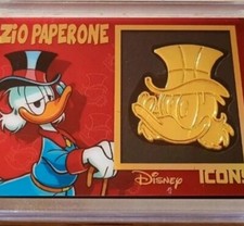 ⭐ DISNEY Black Gold Icons Collection Zio Paperone Numero 2 Panini card Topolino