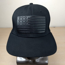 BEAUTIFUL GIANT AMERICAN/USA FLAG ADJUSTABLE SNAPBACK BASEBALL HAT/CAP, BLACK US