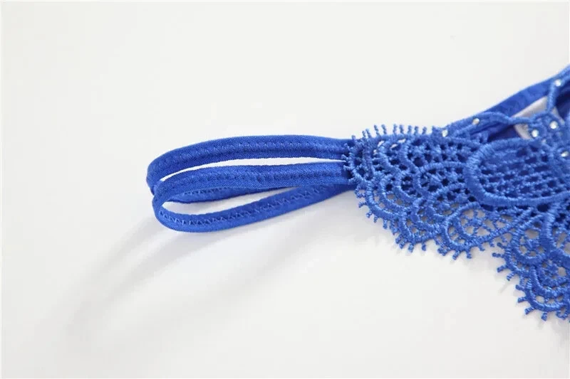 4 x Sexy Damen G-String Slip String Spitze Perlen Kette Schritt offen Dessous Ta - Bild 2 von 4