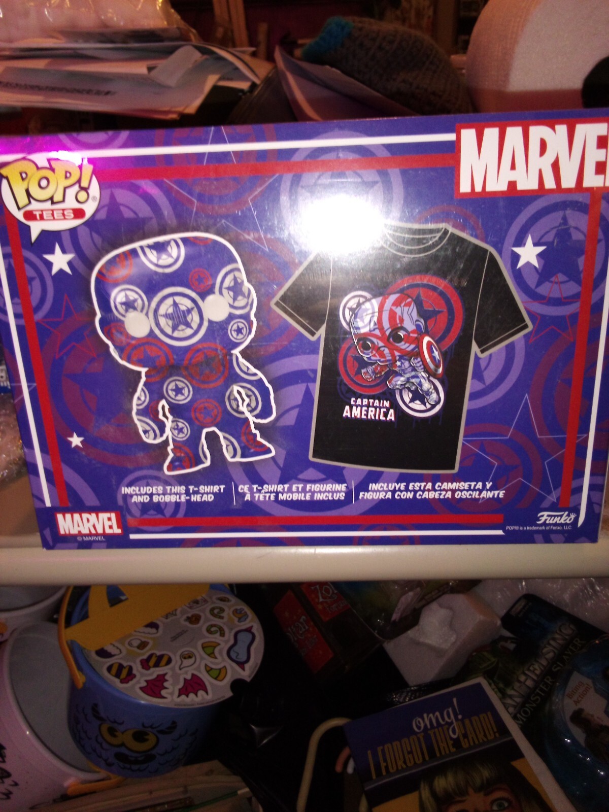 Funko POP! Tees Marvel Captain America 36 Art Series L T-Shirt Target Exclusive