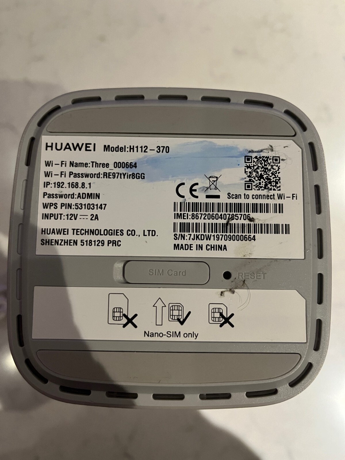 UNLOCKED Huawei H112370 — 5G CPE Pro Mobile Broadband Router — Dual
