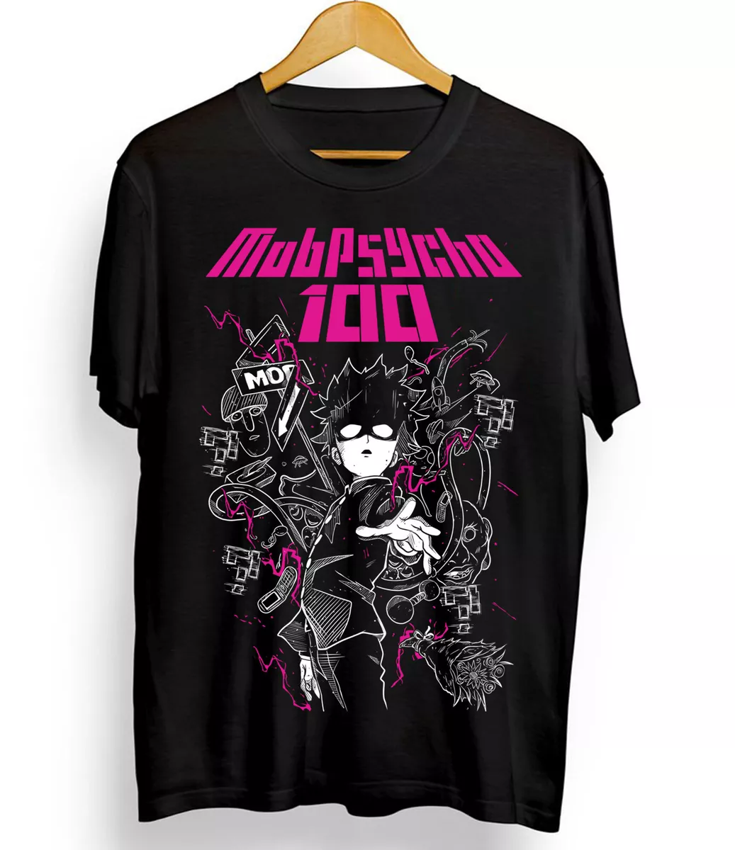 Mob Psycho 100 T-Shirt Size XXL Black Short Sleeve Crunchyroll - 100%  Cotton