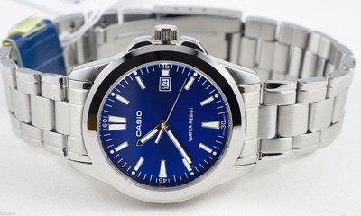 casio watch blue face