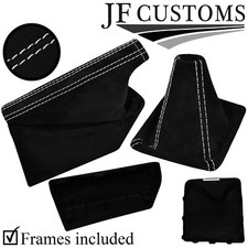 SCHWARZ NAHT SUEDE HANDBREMSE SCHALTSACK + RAHMEN F?R SUBARU IMPREZA 08-14