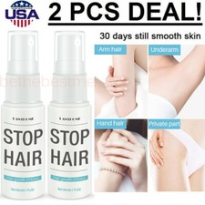 Natural Permanent Hair Removal Spray Painless Stop Hair Growth Inhibitor Remover