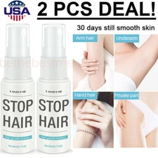 Natural Permanent Hair Removal Spray Painless Stop Hair Growth Inhibitor Remover