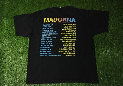 マドンナ 　Sticky & Sweet Tour　オフィシャル Tシャツ　L Madonna Sticky & Sweet Tour Black T-Shirt South America 2008 2