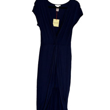 Rolla Coster, faux wrap dress, mini skirt underneath blue stretch pull on  L NWT