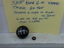 Shift Knob Sm465 Gm Gmc Truck 4 Speed 2.020 Od Jeep 38 24th With Nut