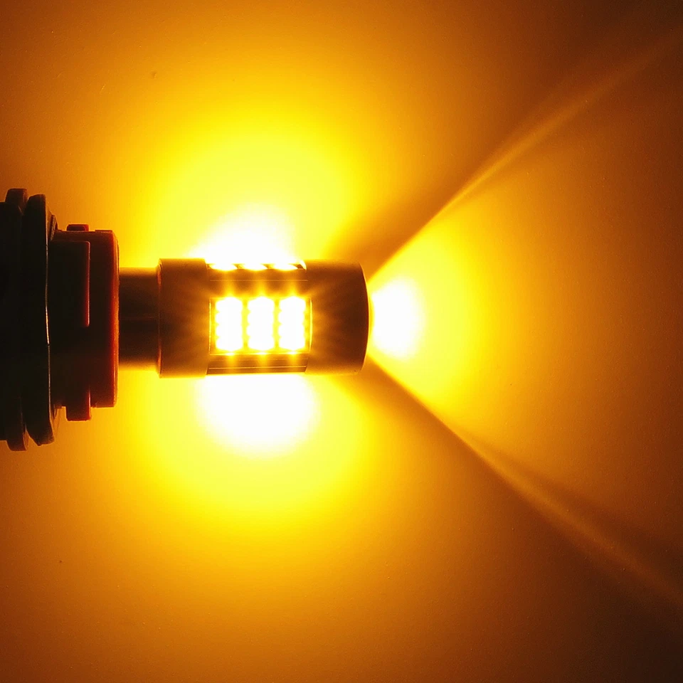 Alla Lighting 7443 54-LED Turn Signal DRL Side Marker Light Bulbs,Amber Yellow - Image 2 of 4