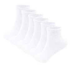 6 Pack-Women's Athletic Quarter Ankle Low Cut Cotton Socks Cushioned Sports R...