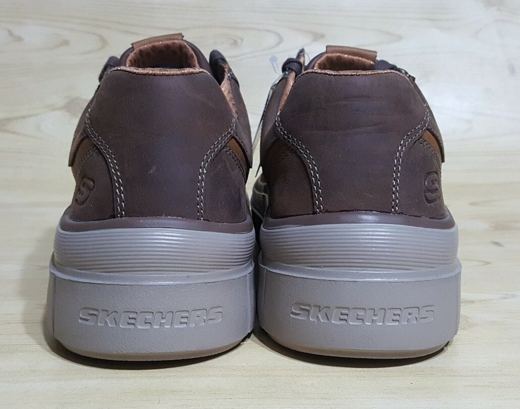 NEW Mens 9.5 Sketchers Streetwear Memory Foam Shoes Skechers Streetwear Memory Foam Shoes 9.5 Brown Lace Up Mens  main image 2