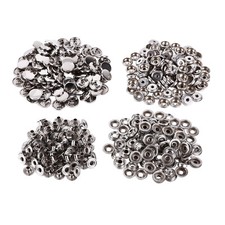 Metal Press Studs Snap Fasteners for Clothing Jackets Coat Handbags Purses 15mm