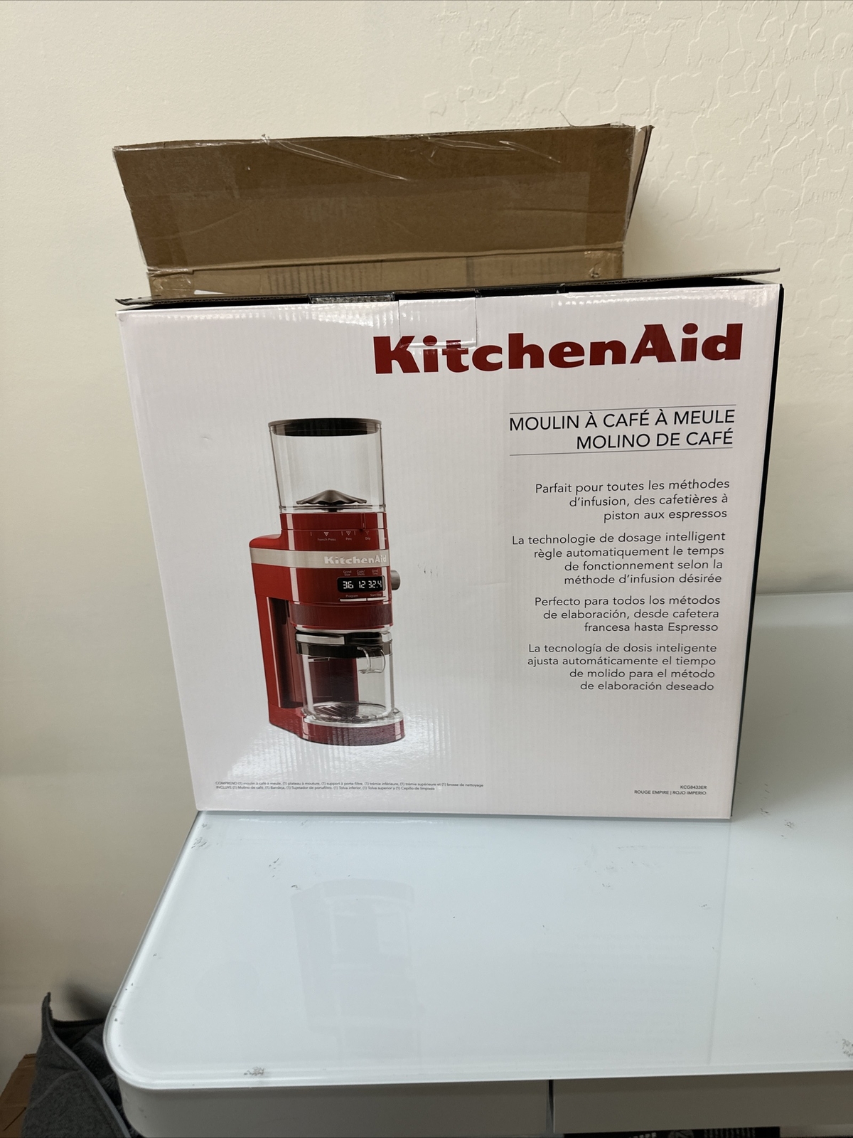 KitchenAid Burr Coffee Grinder Empire Red Open Box 883049591162 eBay