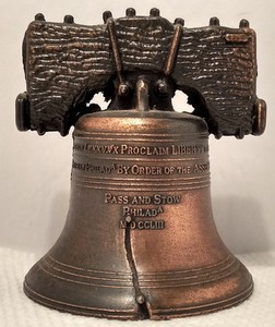 #610 Minature Liberty Bell  - By Penncraft In The USA- Vtg Souvenir Original Box