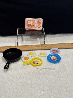 Barbie Breakfast In Bed Tray Bacon Eggs Vintage Frying Pan EGGS Breakfast