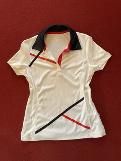FILA Polo Shirt weiß mit farbigen Applikationen Gr. XS wenig getragen