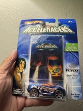 2004 Hot Wheel AcceleRacers 2/9 Teku DRIFT TECH Blue W/ 6 Spokes **Card Damage**