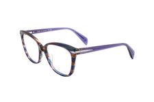 Rag  Bone Women's 54 mm Horn Brown Blue Opticals RNB3077-IWF-54
