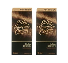 2 x THE FACE SHOP Stylist Hair Color Cream #Coffee Brown from Korea
