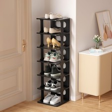 Vertical Narrow Tall Shoe Rack for Front Door Entrance, 7-Tier Sturdy Stackab...
