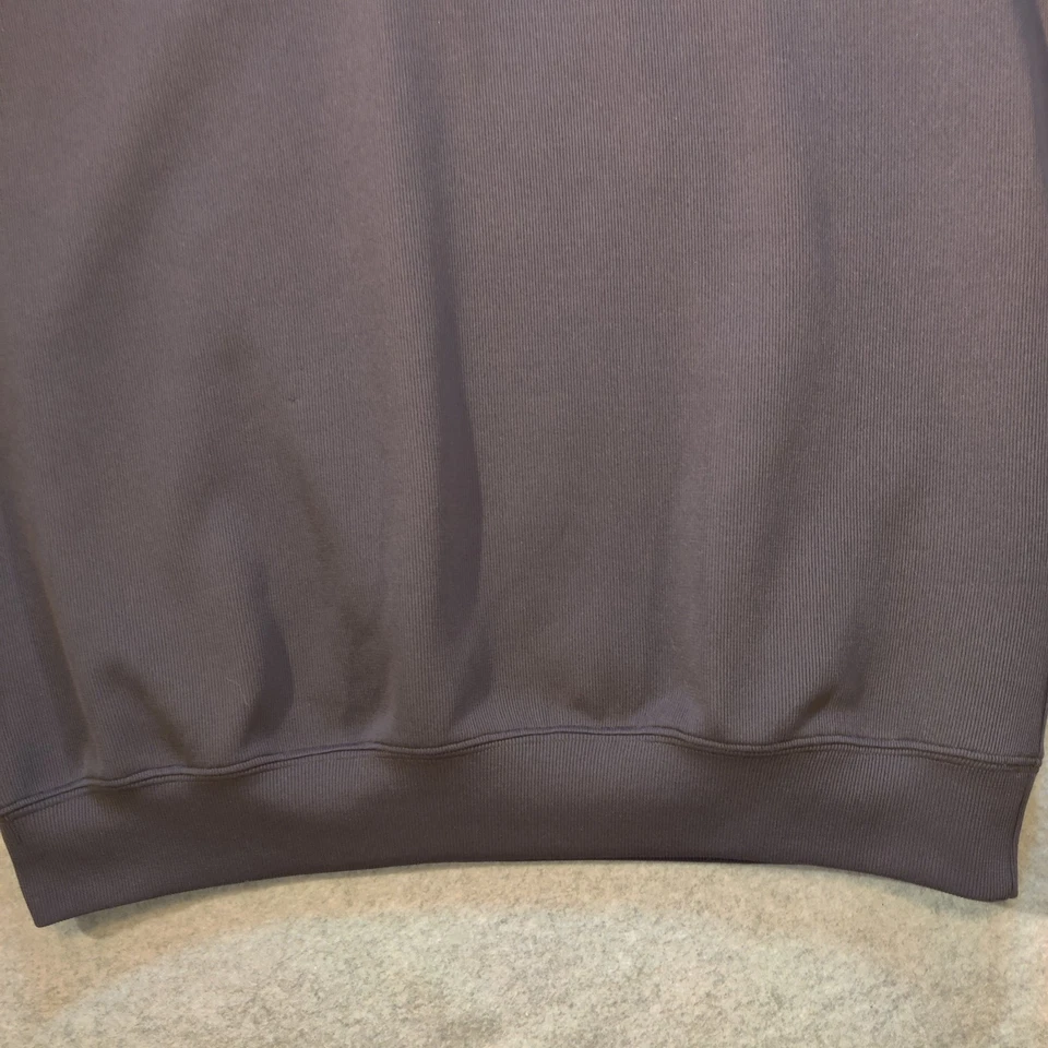 Donald Ross Para Hombres XL Gris Oscuro Ciruela Golf Suéter Chaleco Cuello Alto Cuarto Cremallera Foto 3 de 4