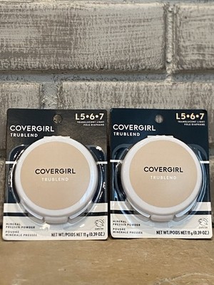 Covergirl Trublend Mineral Pressed Powder Translucent Light L 5 6 7 Shade 2 Pack