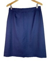 Pendleton Women's 10 Lined Navy Blue 100 Virgin Wool Straight Pencil Skirt