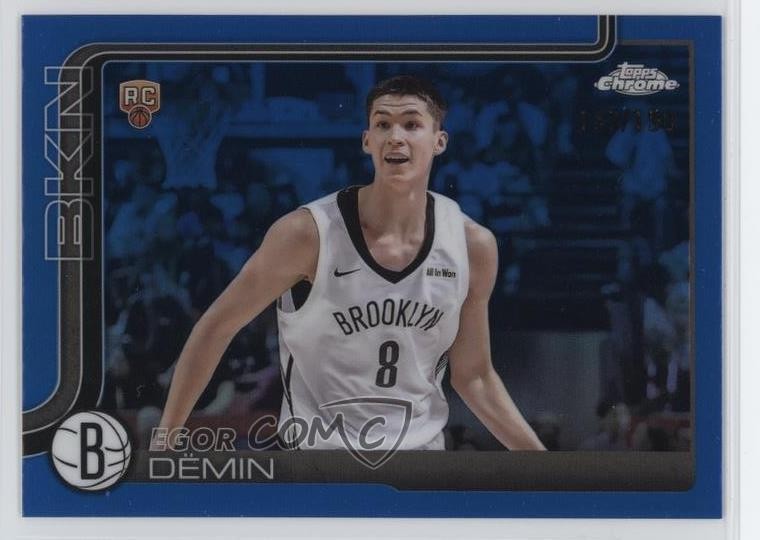 2025-26 Topps Chrome Blue Refractor 137/150 Egor Demin Egor Dëmin #258 0ti4