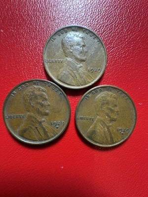  LINCOLN CENT BOOK I Upgrades 1929,1929d,1929s SET OF ALL 3 DATES XF+