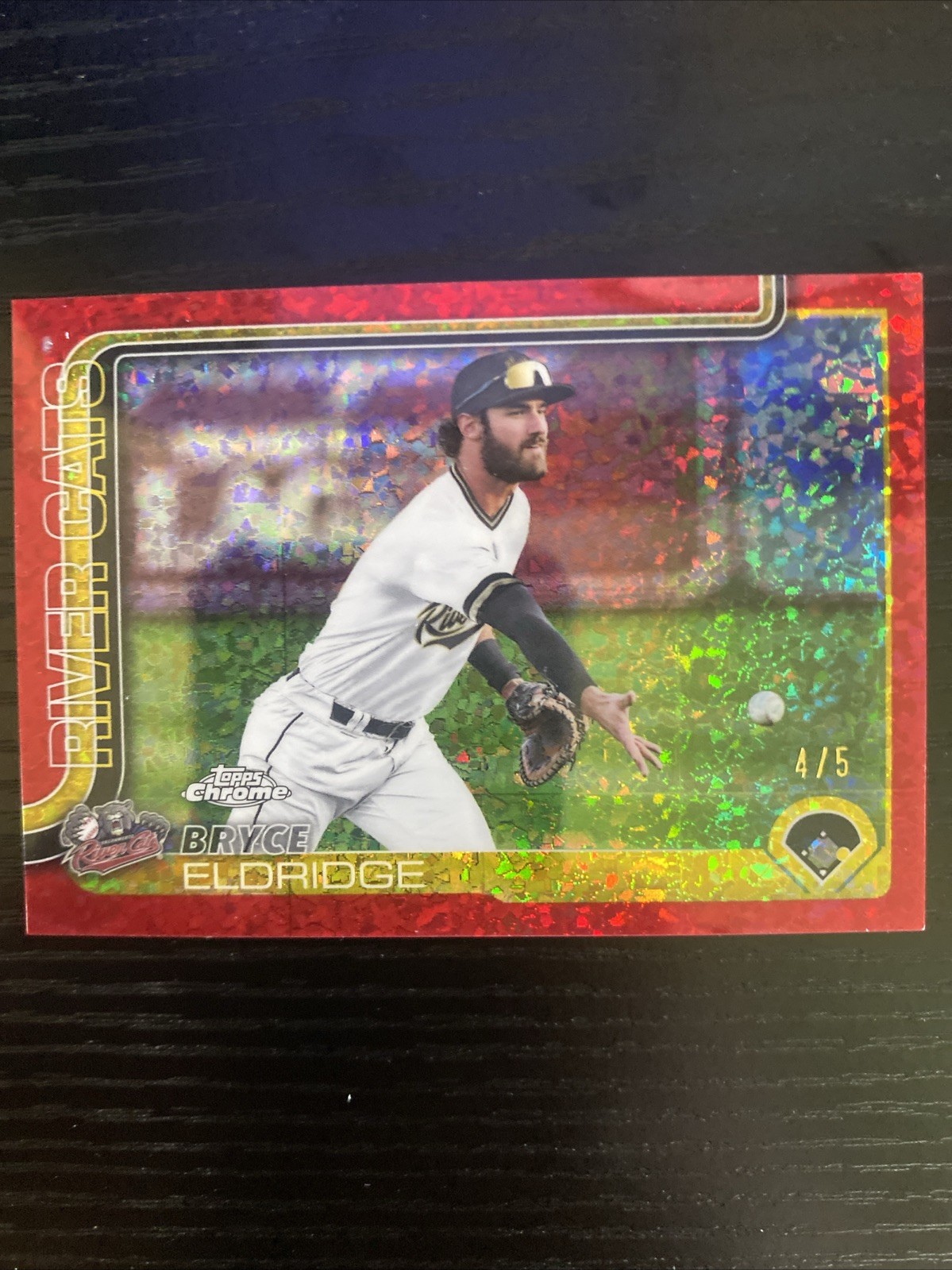 Bryce Eldridge 2025 Topps Pro Debut #PDC-196 Giants Chrome Sparkle Red #/5