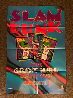 1995 96 Fleer Skybox Slam Dunk Promo Poster with Grant Hill
