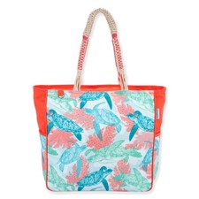Guy Harvey Sea Stipple Turtle Large Shoulder Tote