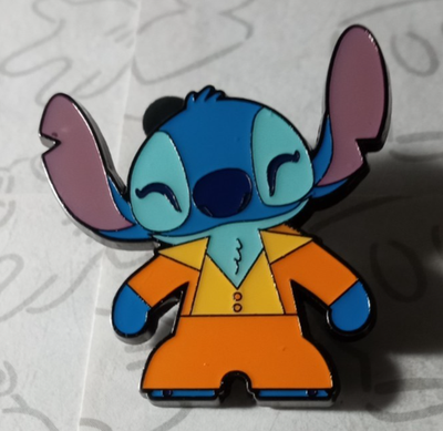 ディズニー　スティッチ Stitch 70s Decades 1970's Orange Suit Loungefly Mystery Disney Pin