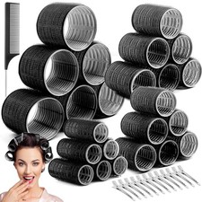 Self-Grip Hair Rollers - 24PCS Set with Jumbo to Small Sizes for All Hair Types