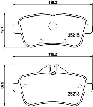 Brembo P 50 099 Bremsbelagsatz, Scheibenbremse For Brabus MERCEDES-BENZ-image