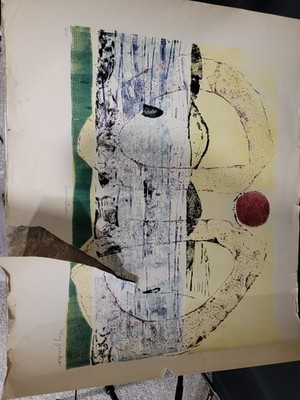 May Janko Signed Limited Edition Lithograph ''Summation'' 6/15 (Damaged As-is)