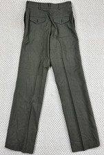 Vtg Military Pants Mens 31x34 Serge Green Trousers Wool Scovill Zip 2234 Class I